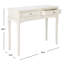 Console 35,5 po Durable Rustic - Bois massif avec 2 tiroirs et tablette ouverte pour paniers et décor-1646620285