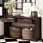55" Rustic Wooden Entryway Console Table With Storage Drawers & Open Shelf-1380476734