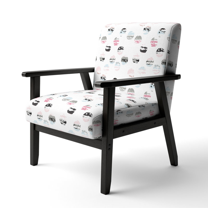 Fauteuil d'appoint rembourré à motif blanc