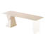 Bureau en pierre frittée de style crème, table d'écriture blanche minimaliste pour la maison-130604304