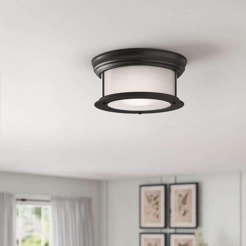 Plafonnier encastré 2 lumières Planas, H 5 po x l 10,75 po, Chrome