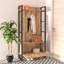 Meuble de vestibule industriel, pin atlantique, 35,4 x 70,9 x 13,4 pouces | 100% panneau de particules enduit de mélamine, épaisseur: 0,7 pouce | Structure en métal robuste, solution de rangement élégante pour le vestibule et l'organisation à la mai