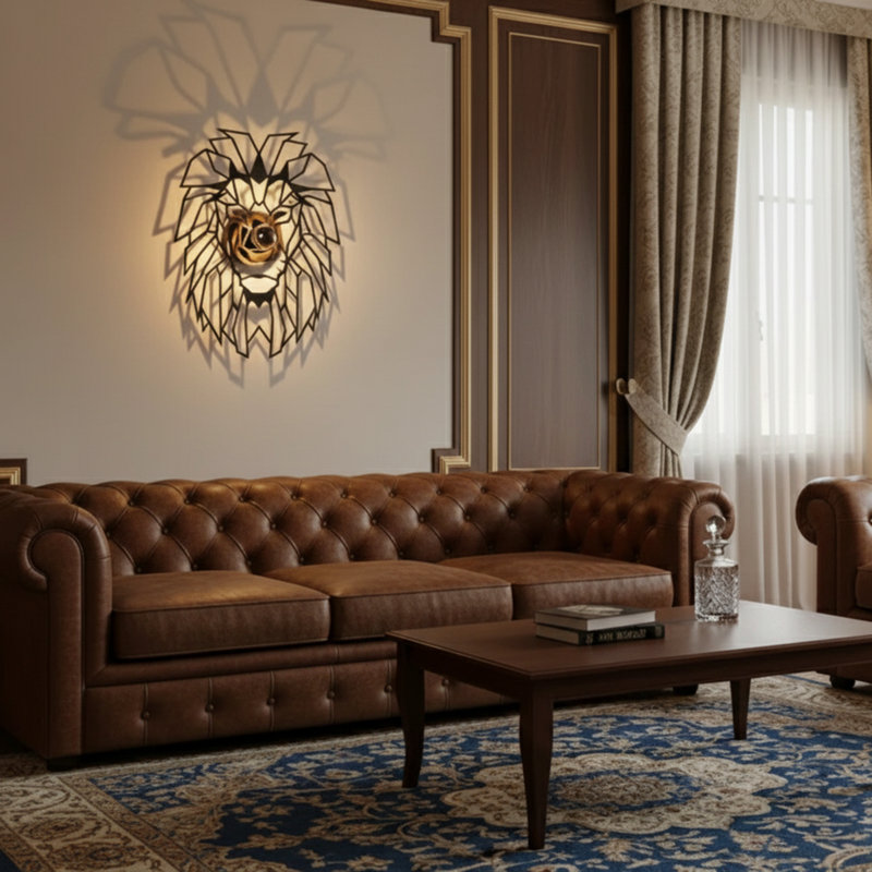 Cianciulli Lion Flush Mounted Sconce