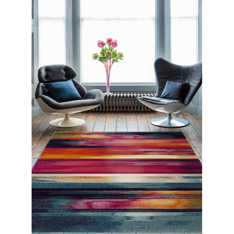 Kaphan Stripes Multi Area Rug, Rectangle 160 x 230cm