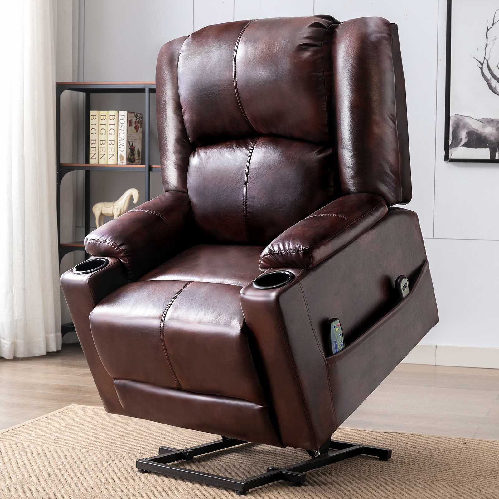 Arylan power lift assist outlet recliner with massage