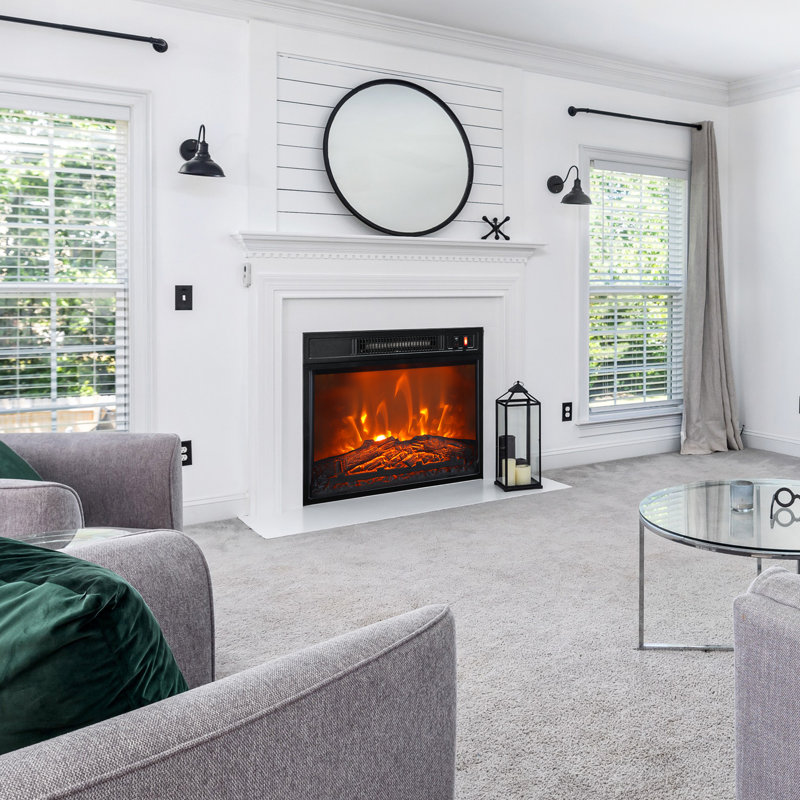 18'' W Electric Fireplace Insert