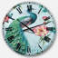 Paon peint à la main - horloge murale traditionnelle-36845440