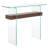Kayley 39.4'' Glass Top Console Table-594979246
