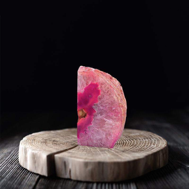 Serre-livres simples Eternity Agate |  Rose, H 7,5 po x l 5 po x P 4,5 po