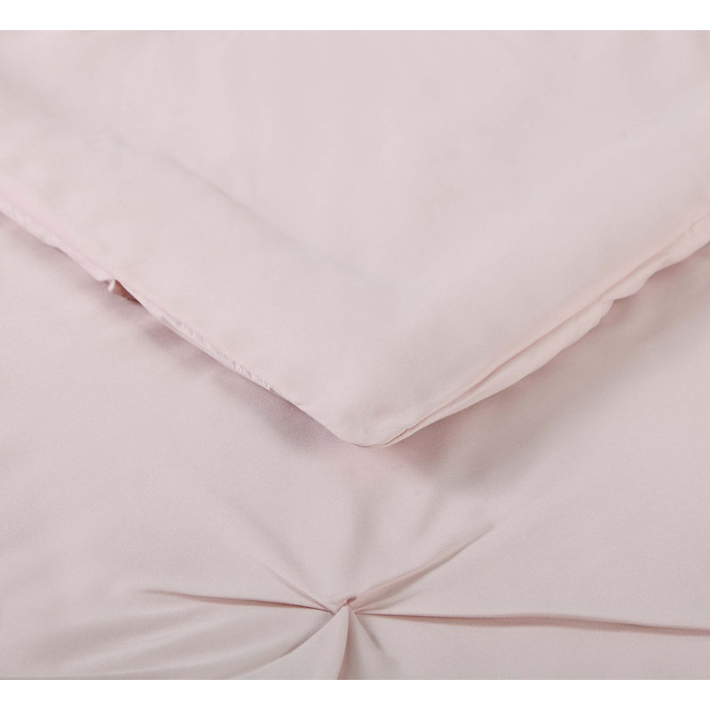 Ensemble d'édredon pour lit très grand plissé, Rosé, Double/Grand et 2 taies décoratives standard