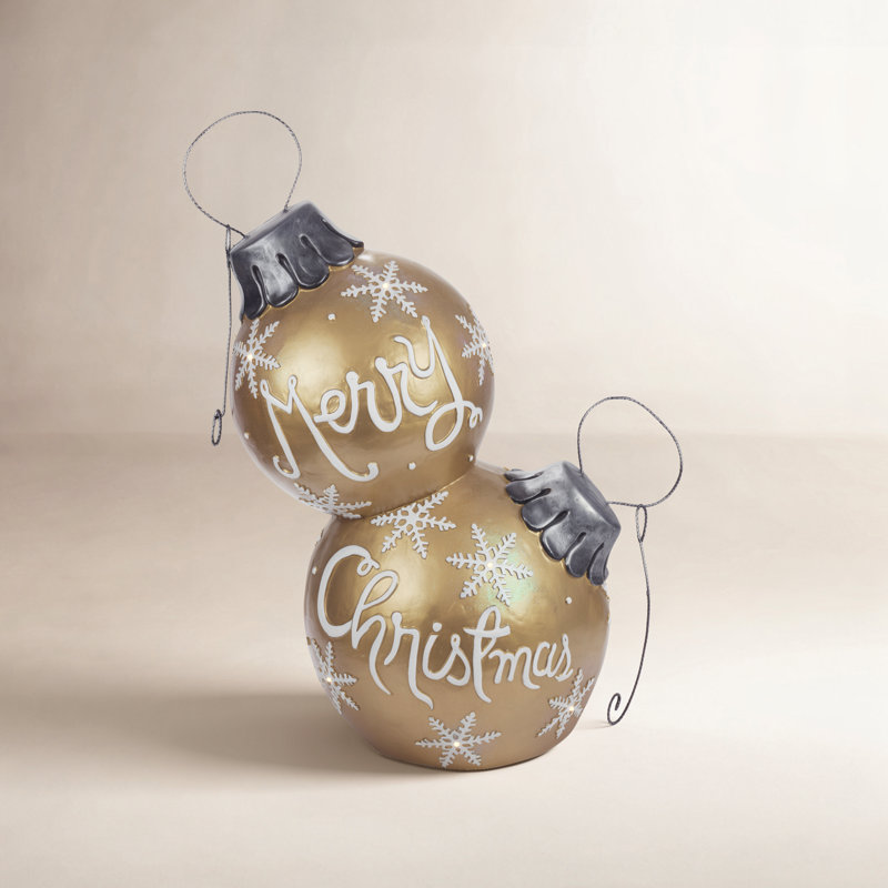 Figurine Merry Christmas, H 37 po x l 15 po x P 15 po