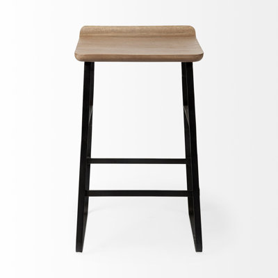 Tabouret de bar et de comptoir en bois massif Lada