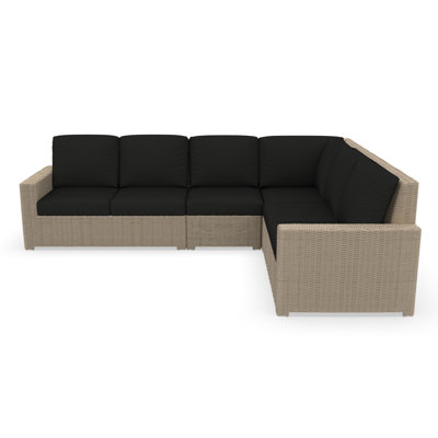 Padget 116" Wide Outdoor L-Shaped Patio Sectional with Cushions