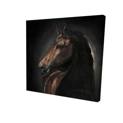 Spirit the Horse, toile rustique brune - art mural de décoration intérieure