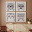 Ours - ensemble de 4 peintures sur toile encadrées-60148021-60148024