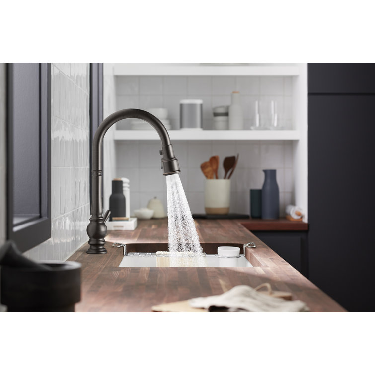 Artifacts® Touchless and Voice-Activated Pull Down Kitchen Sink Faucet with Three-Function Sprayhead