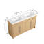 Meuble-lavabo autoportant de 60 po avec lavabo en résine et porte à fermeture douce 60 po-600598233