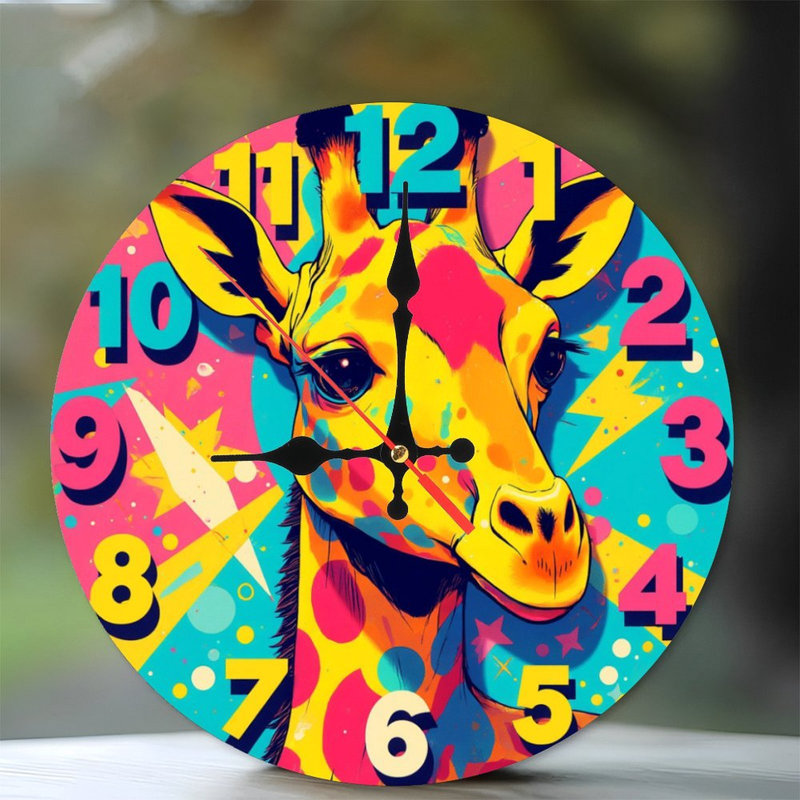Horloge murale colorée avec un design unique