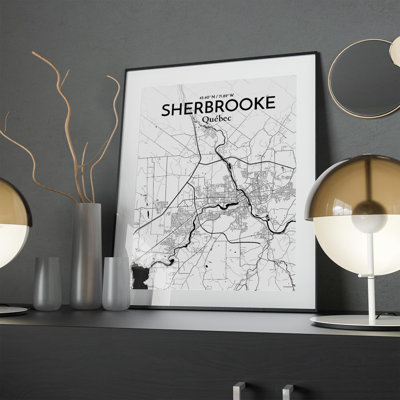 Sherbrooke, carte de la ville, impression