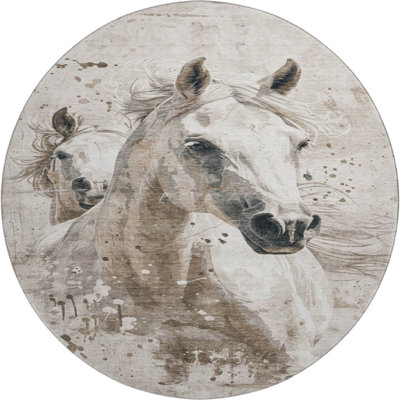 Premium Machine Washable Neiges AMF1719 Animal Rug