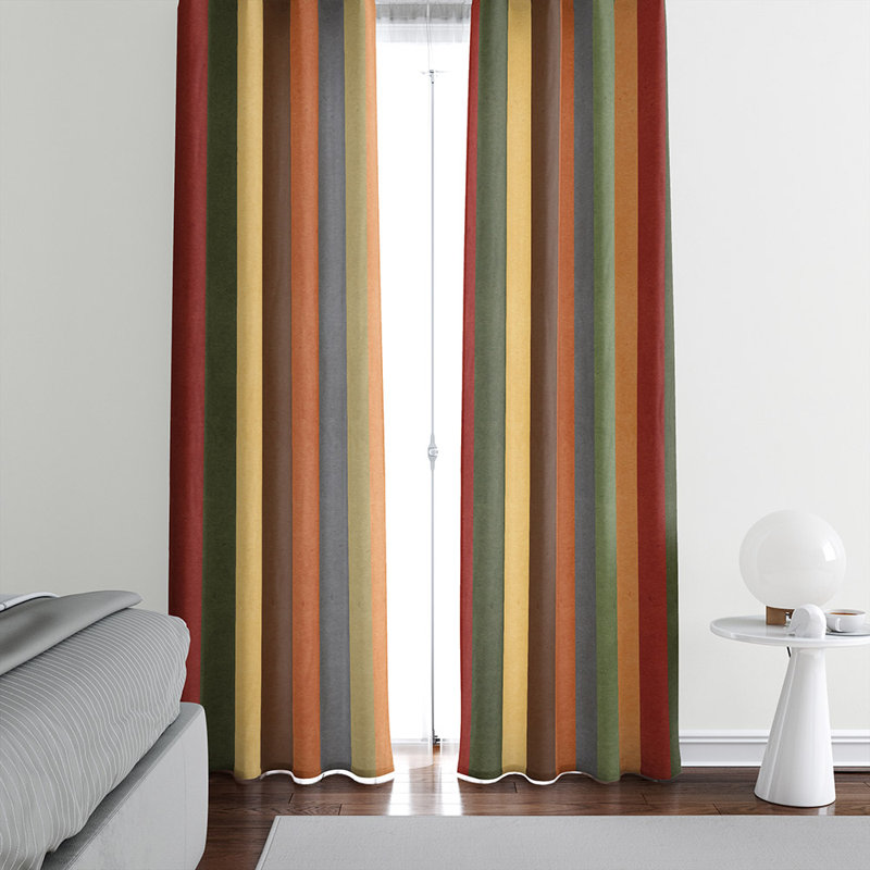 Panneaux de rideaux semi-transparents abstraits, L 56 po x L 78 po