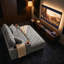 Chaise longue surdimensionnée avec porte-gobelet pour couple Cordelle-131140124