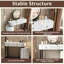 Coiffeuse moderne minimaliste avec miroir amovible et coiffeuse rotative, meuble-lavabo facile à assembler