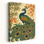 «Elegant Peacock Plum Blossoms Elegant Vibrant Contemporary Bamboo Bird Cherry Flower Nature», art mural-129094834