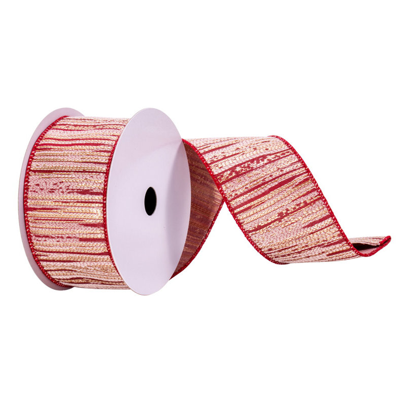 2.5'' Striped Fabric Ribbon