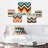 Retro Midcentury Chevron Pattern I - Chevron Wall Art Set Of 5