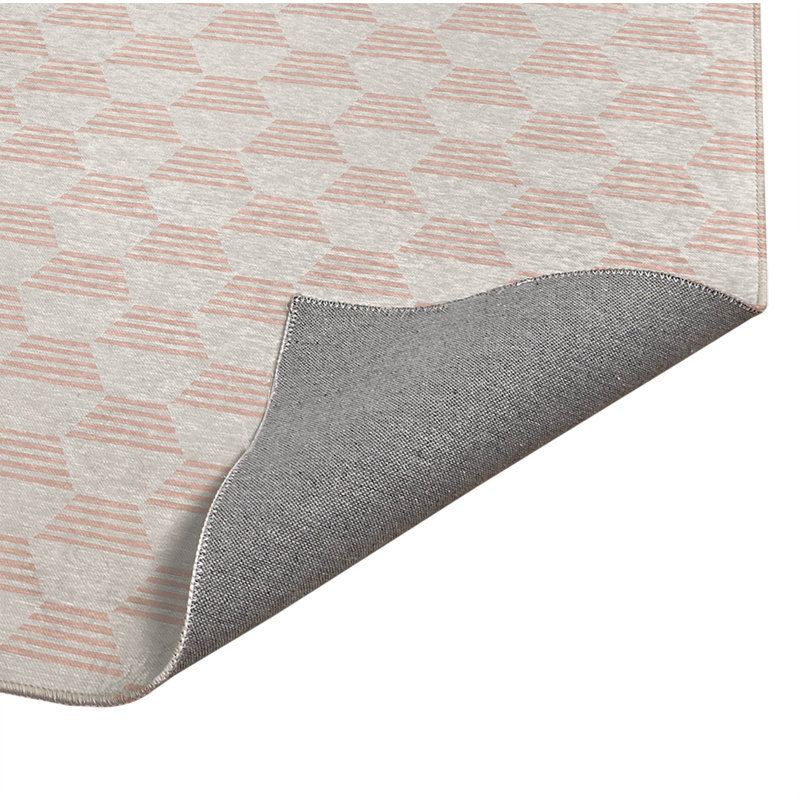 Tapis de bureau léger Hexaline, Rose, L 5 pi x L 3 pi