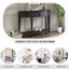 Modern Curved Console Table Sofa Table With 3 Drawers And 1 Shelf For Hallway, Entryway, Living Room-761052131