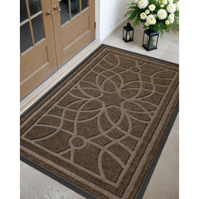 "Heavy Duty Front Door Mat - Non-Slip, Low Profile, Dirt & Moisture Trapping Doormat for Entryway, Patio, Garage,"
