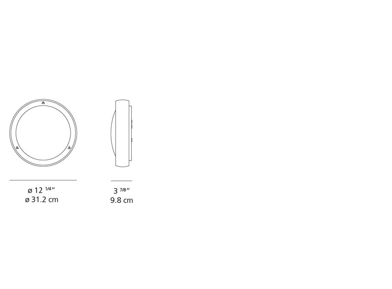 Niki LED Wall/Ceiling Light by Ernesto Gismondi, Polished Aluminum