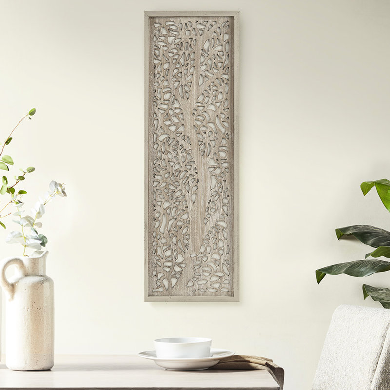 Décoration murale arbre coupé en ton naturel - Accessoire de branche rustique Home Room