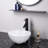 Aquaterior Bathroom Vessel Sink Porcelain Above Counter 12" Diameter Circular Small Countertop Round Bowl Sinks Modern -50156991