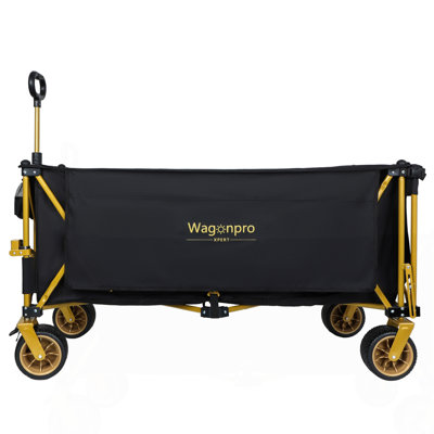 67-1/2in Extra long large Heavy Duty Utility Beach Wagons with Opened Tailgate and All-Terrain Wheels, 480lbs Capacity, Patented Ultra-Stable Frame,  No Assembly Needed, Black