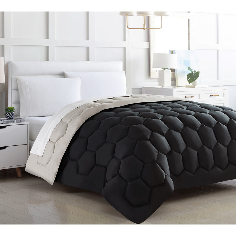 Honeycomb 1pc Polyester Down Alternative Comforter, Queen