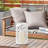 Ceramic Circles Decorative Indoor Outdoor Candle Lantern with Cut Out Design-591803142