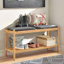 Namaan Wooden Bamboo Storage Shoe Bench With Seat Hallway Entryway Furniture