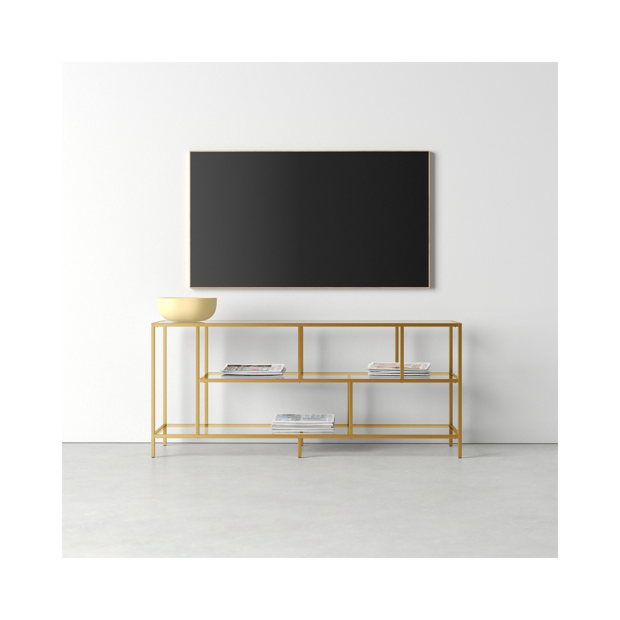 Wylan 55'' Media Console, Brass