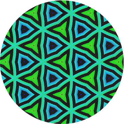 Tapis vert/bleu à motifs Donnelle
