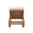 Aveline  Modern Coastal Acacia Wood Outdoor Chaise Lounge with Cushions & Adjustable Backrest-124192020