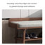 Banc de rangement scandinave en bois massif avec tiroir latéral
