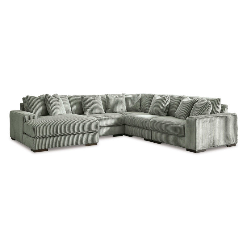 Canapé modulaire Adriona Fog 5pc LAF, Orienté à gauche (vu de face)