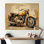 Minimalisme, motocyclette IV, impression d'art mural