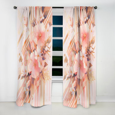 Rideau occultant moderne en cerisier rose Modern