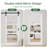  3-Lite 𝗗𝗼𝘂𝗯𝗹𝗲-𝘀𝗶𝗱𝗲𝗱 𝗠𝗶𝗿𝗿𝗼𝗿 Glass Barn Door Sliding Solid Manufactured Wood Interior Doors with Hardware Kit-100511643-126755993