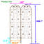 Paquet de 2, treillis de jardin en métal brun 86,7 po x 19,7 po, support pour plantes d'extérieur, véranda facile à assembler 86,7 po x 19,7 po, brun pour vignes, à poser-933486202-933486197
