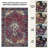 GLN Rugs Vintage Collection - Machine Washable Area Rug, Vintage Washable Rug, Non Slip Area Rug, Low Pile Living Room Rug, Bedroom Rug, Bathroom Rug - Easy Clean (Burgundy Rug)-31134454